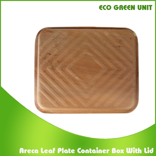 Areca Leaf Plate Container Box With Lid
